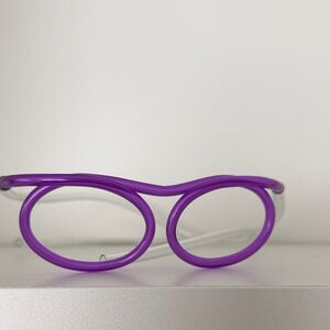 Kid Straw Drink Glasses - Purple - Oval Frame Eyeglasses - Funny - Silly - Gift